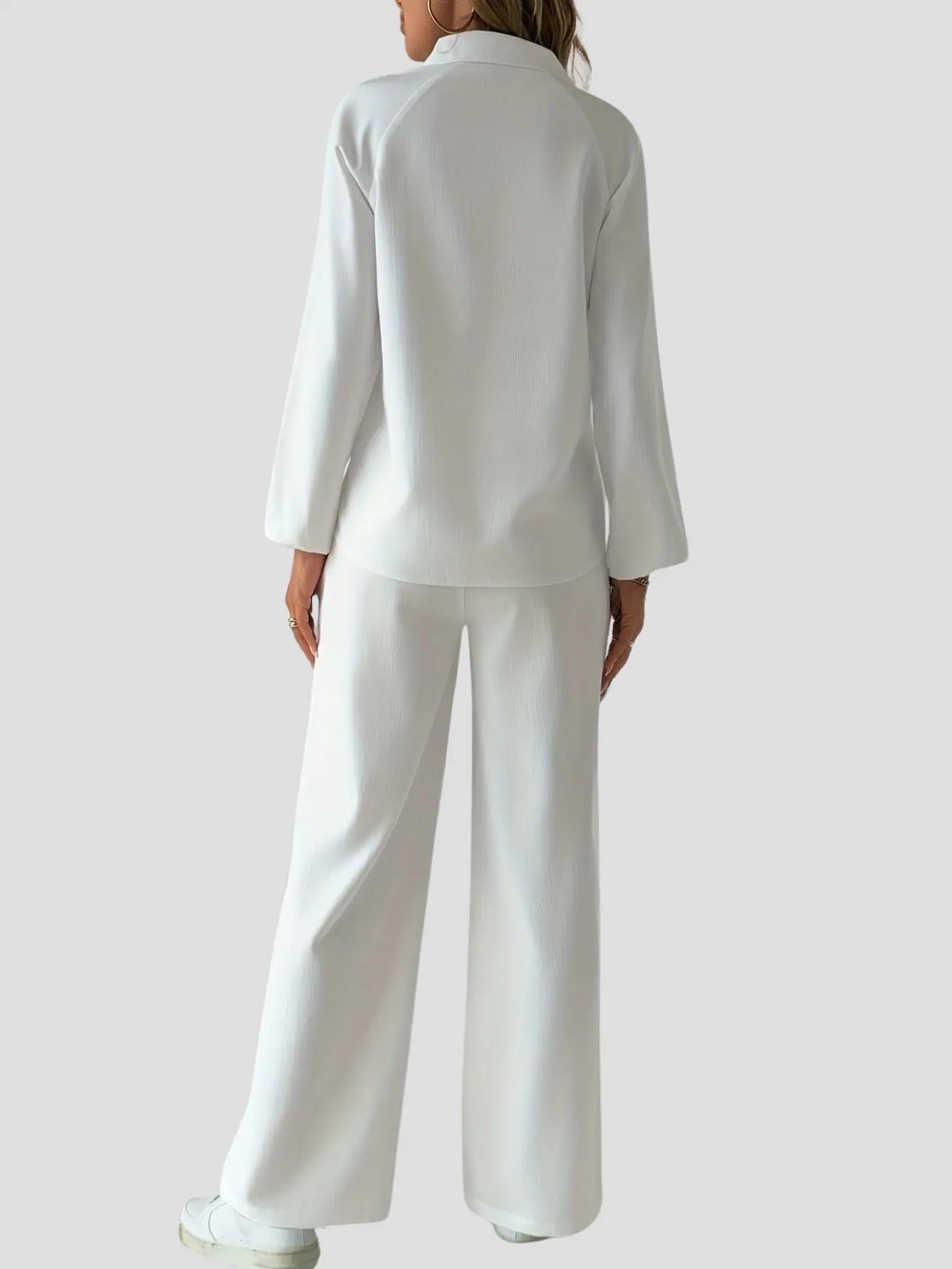 Women’s 2 Piece Set V-Neck Shirt & Pants Freya Fashion