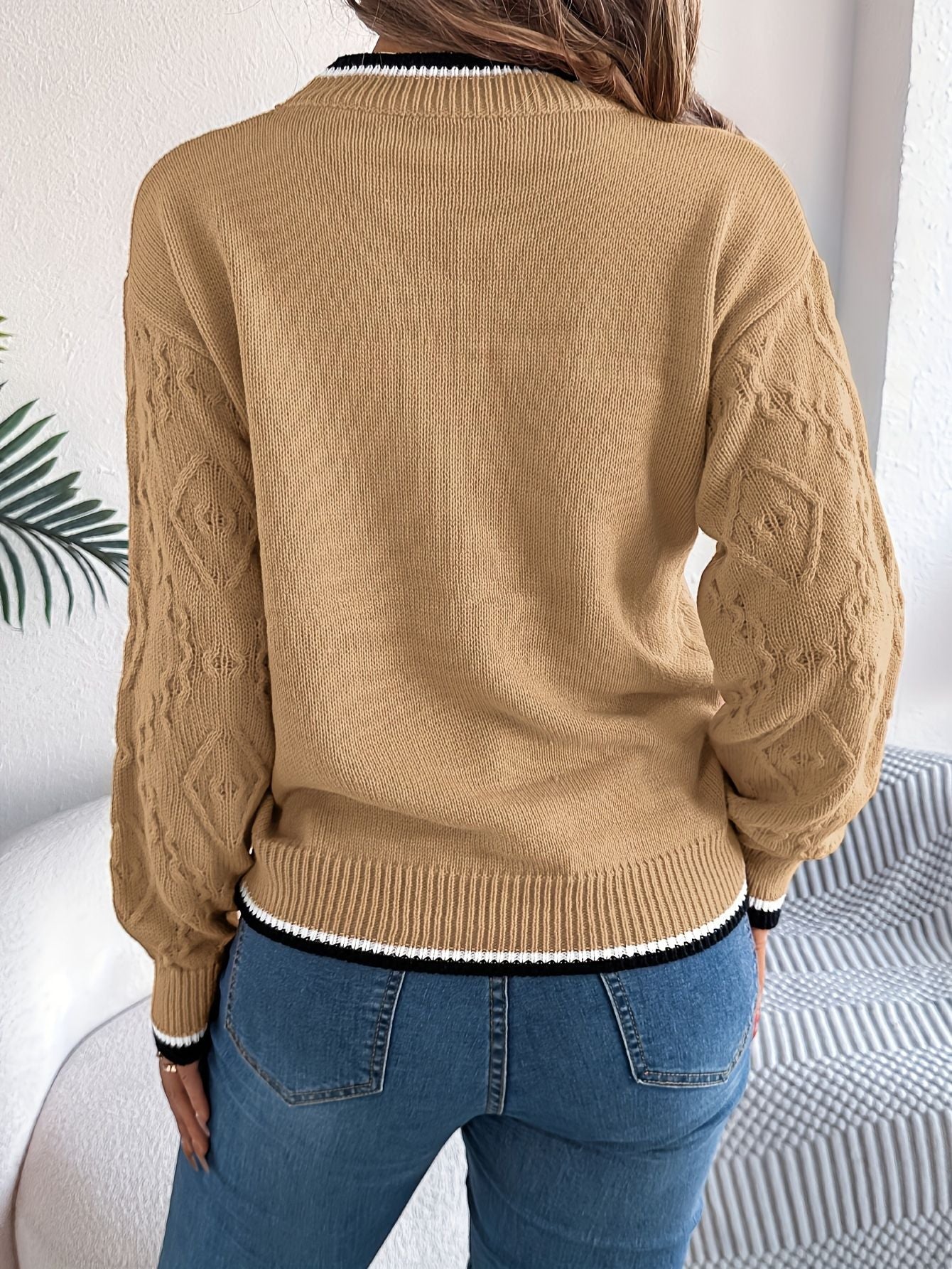Women’s Casual Cable Knit Sweater Freya Fashion