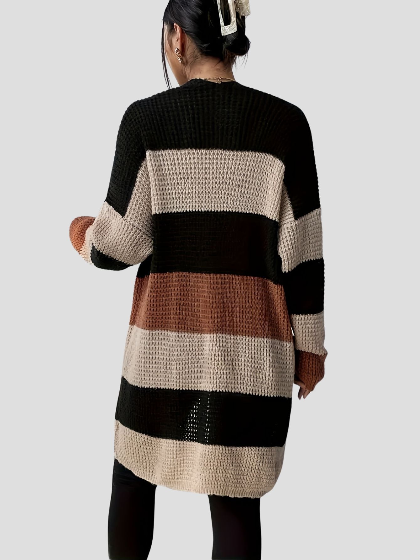Women’s Color Block Pocket Cardigan Freya Fashion
