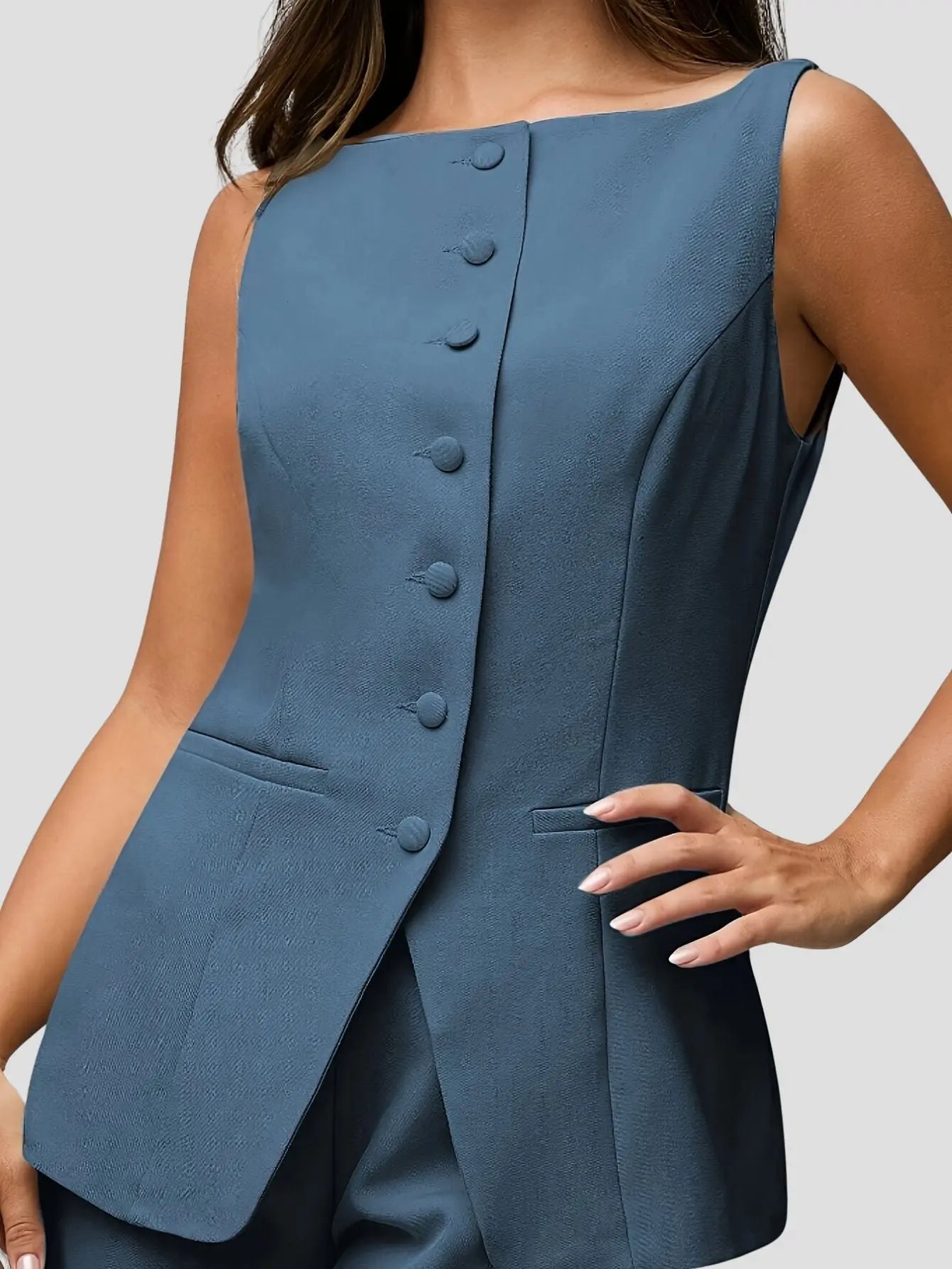 Women’s Solid Color Vest and Pants Set Freya Fashion