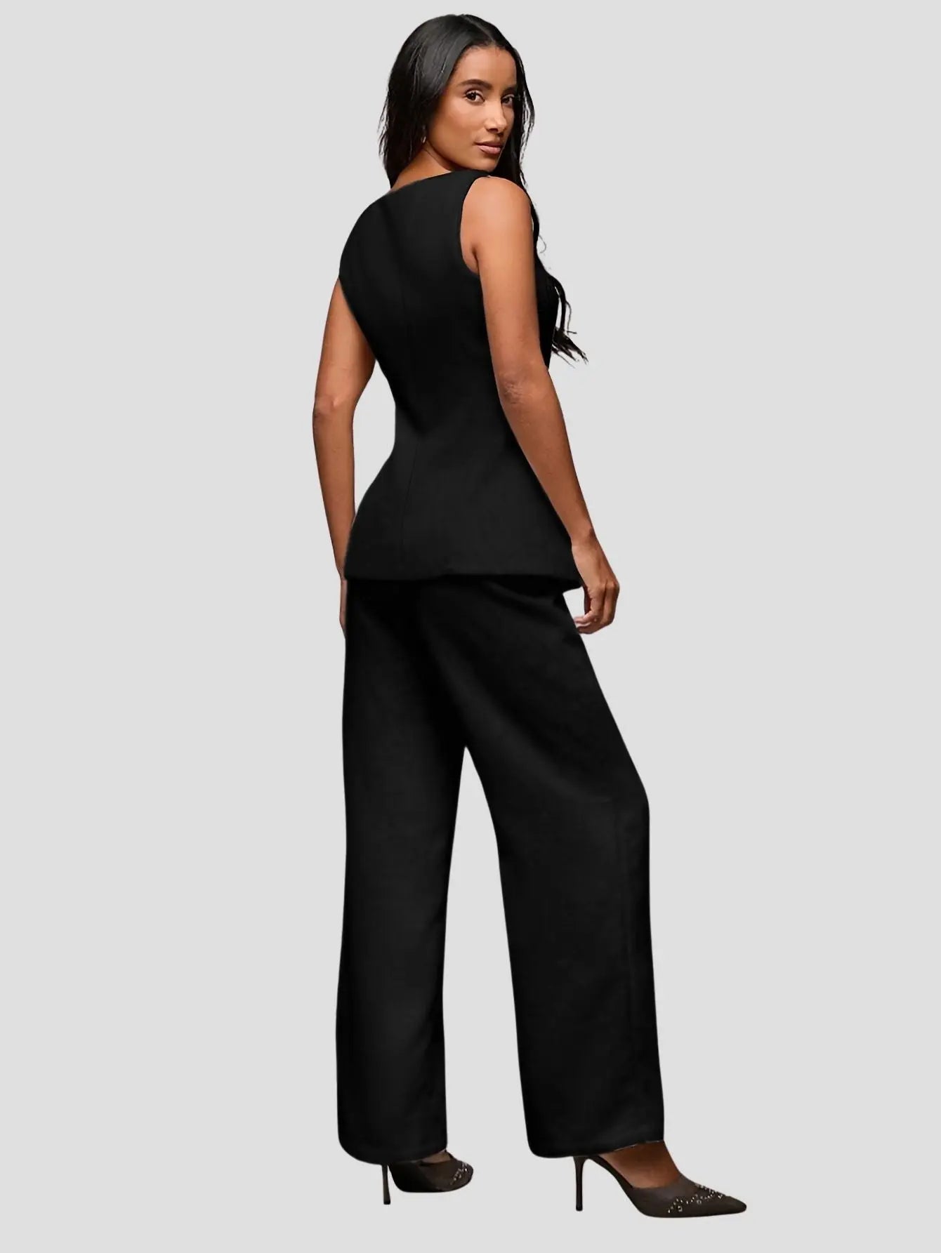 Women’s Solid Color Vest and Pants Set Freya Fashion