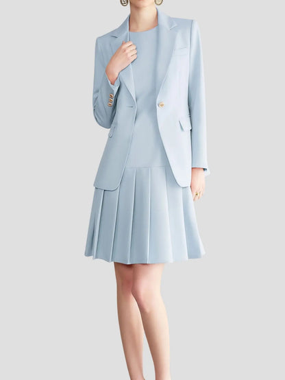 Women’s Suit Set with Pleated Dress Freya Fashion