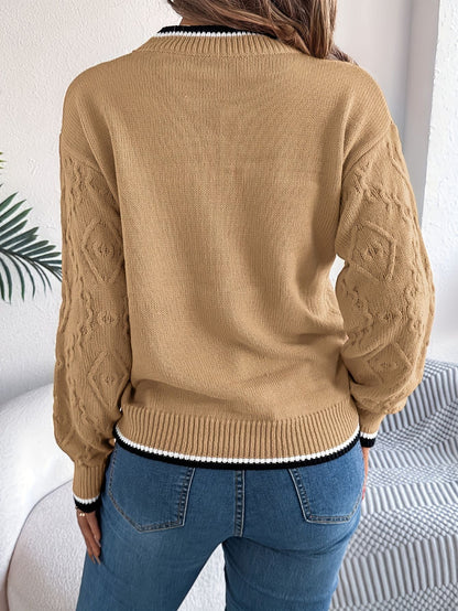 Women’s Casual Cable Knit Sweater Freya Fashion