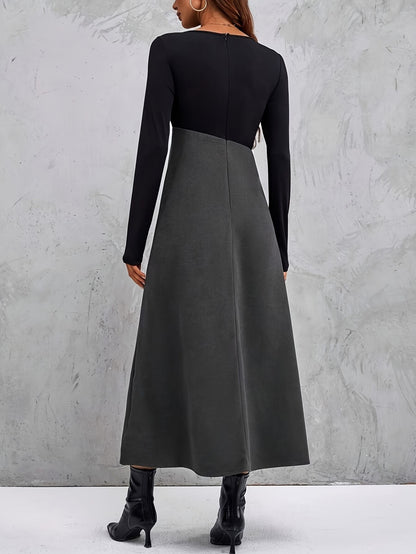 Women’s Asymmetrical Collar Pleated Dress Freya Fashion